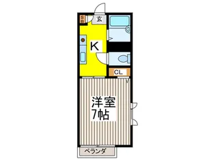 メゾン・ヴェルト【1階】の間取り