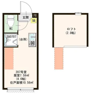 ハーモニーテラス南砂町【2階】の間取り