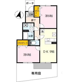 エリシオン日高 G棟【1階】の間取り