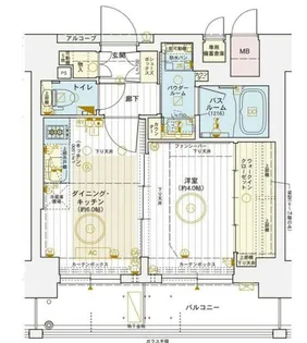 エステムコート難波VIエント【11階】の間取り