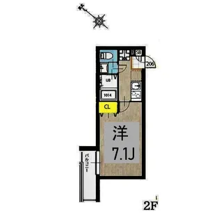 ミハス西横浜【2階】の間取り