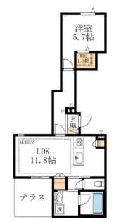 NOBEL中落合【1階】の間取り