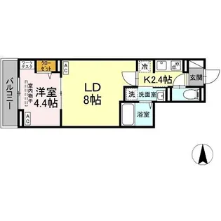 セレスティア西新井【2階】の間取り