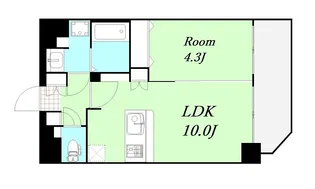 プレサンス中之島公園アティレ【2階】の間取り