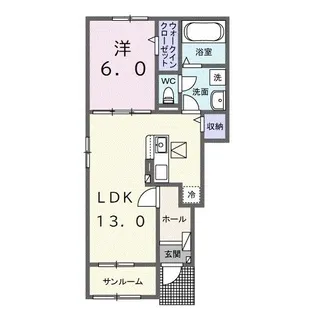 アミア【1階】の間取り