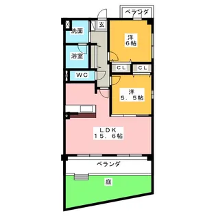 グリーンアッピア【1階】の間取り