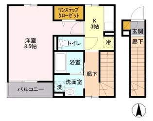 アレス グリュック【2階】の間取り