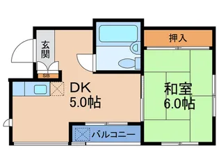 ハイツ中谷【3階】の間取り