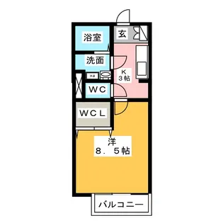 アッファビーレ東山【1階】の間取り