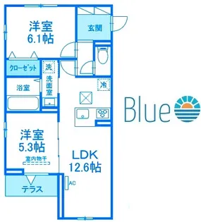 シエルクレール【2階】の間取り