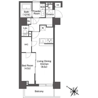 エスタート三ノ輪【6階】の間取り