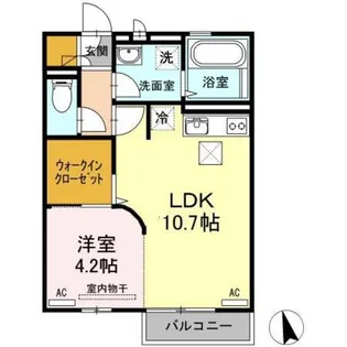 メゾン エミグラント B棟【1階】の間取り