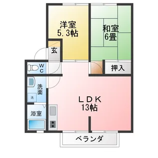 サンビレッジ三好ヶ丘 G【2階】の間取り