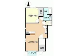 ラルーチェI【1階】の間取り