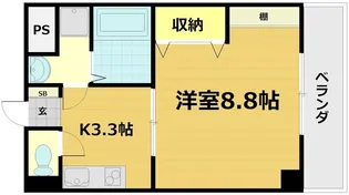 グランフォート伏見【1階】の間取り