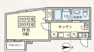 グランツ菊名【2階】の間取り