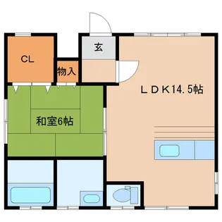 アサヒハイツ【1階】の間取り