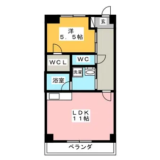 ウエストクレア【2階】の間取り