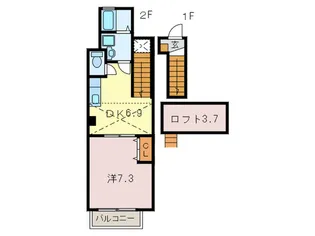 パインフィ-ルド【2階】の間取り