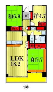 テレパレス西千葉【3階】の間取り