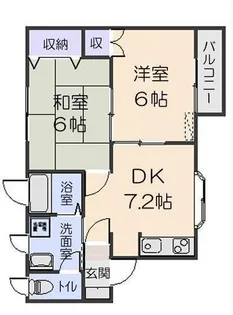 コーポ旭ヶ丘【2階】の間取り