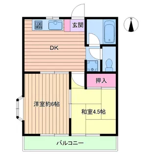 クレセントマンションI【2階】の間取り