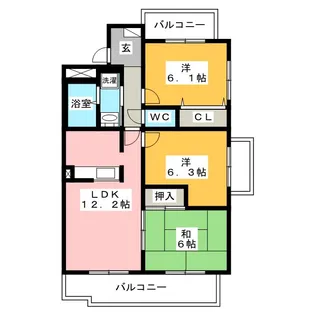 AZOOL A (アズール)【3階】の間取り