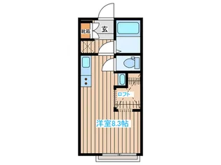 アスコット原町B棟【1階】の間取り