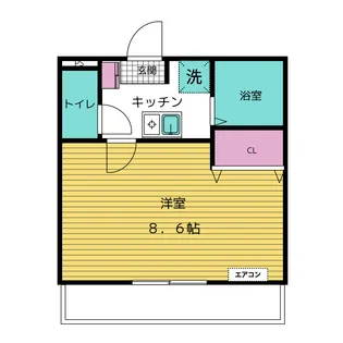 ロッキー鈴鹿【1階】の間取り