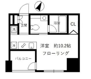 パークリュクス銀座8丁目mono【9階】の間取り