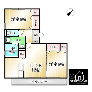 グランパルク【2階】の間取り