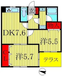 第3バロン【1階】の間取り