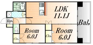 ウイング宝町セカンド【14階】の間取り