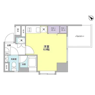 リバーレ月島【5階】の間取り