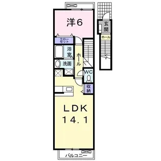 エアリースクエアI【2階】の間取り