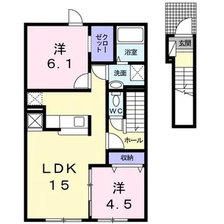 リヴィエールIII【2階】の間取り