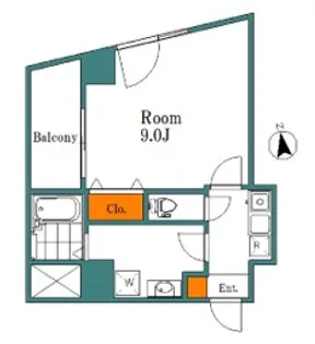 パラッツォ・デ・エステート【2階】の間取り