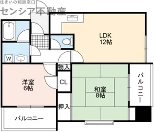 セレノナカザワ【6階】の間取り
