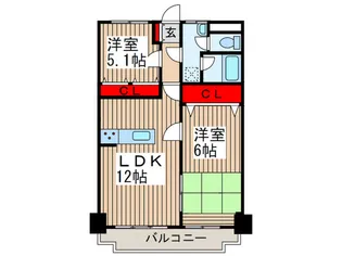 シャトー・ソレイユ【5階】の間取り