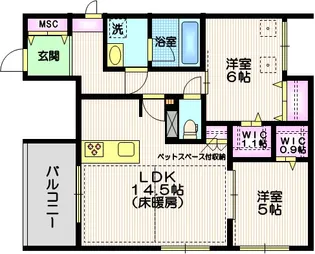 アノイエ 東棟【4階】の間取り