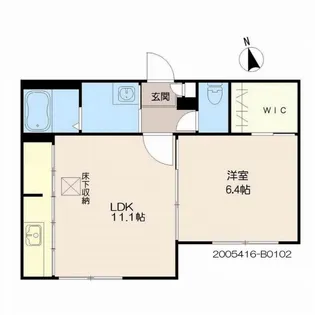 カーサ森 弐番館【1階】の間取り