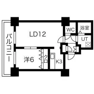ティアラタワー中島倶楽部【19階】の間取り