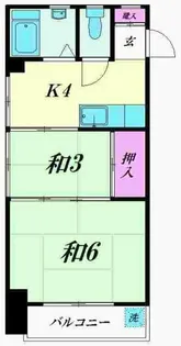 井門コーポ【4階】の間取り