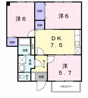 シュティラーバルト【1階】の間取り