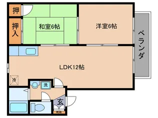 ハイツサカシタB棟【1階】の間取り