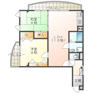 ガーデンヒルズ名切【2階】の間取り