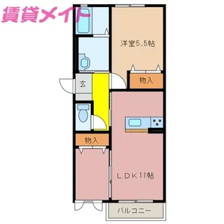 NEVER END【2階】の間取り