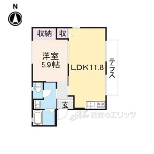 マンションブルーバード【1階】の間取り