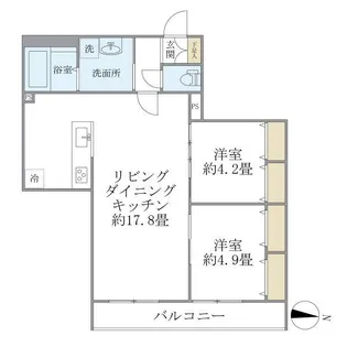 ヒル・シャンス大倉山【2階】の間取り