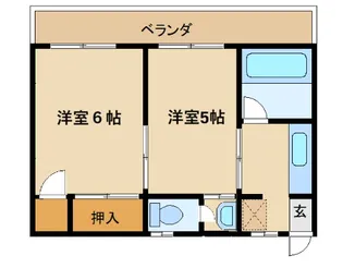 小倉コーポ【1階】の間取り